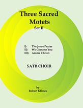 Three Sacred Motets Set II SATB choral sheet music cover